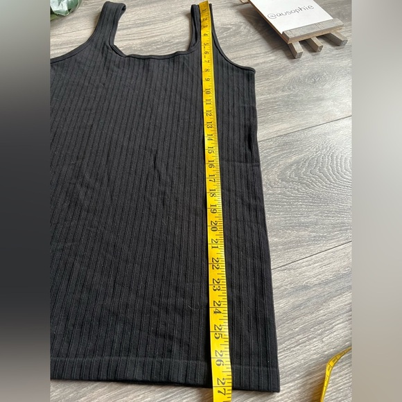 Grace & Lace Perfect Fit Seamless Ribbed Tank in black. Size OS - Picture 9 of 9